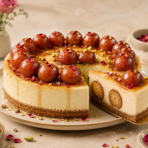 Gulab Jamun Cheesecake